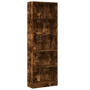 vidaXL bogreol 60x24x176 cm konstrueret tr&aelig; r&oslash;get egetr&aelig;sfarve