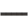 vidaXL Hegnss&aelig;t 5 stk. 872 x 105 cm WPC og Aluminium Sort