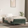 vidaXL springmadras med pocketfjedre medium 90x220x20 cm fl&oslash;jl m&oslash;rkegr&oslash;n