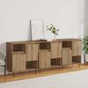 vidaXL Sideboard 3 pcs Artisan Egetr&aelig; 60 x 35 x 70 cm