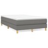 vidaXL Boxspring sengeramme M&oslash;rkegr&aring; 120x200 cm Stof