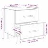 vidaXL Natskab med skuffe Sort eg 40 x 35 x 47,5 cm Konstrueret tr&aelig;