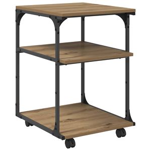 vidaXL Printerstand Artisan Egetr&aelig; 43 x 48 x 64 cm Konstrueret tr&aelig;
