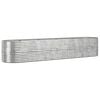 vidaXL plantekasse 368x80x68 cm galvaniseret st&aring;l s&oslash;lvfarvet