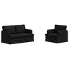 vidaXL Sofa S&aelig;t 2 stk. Sort Stof