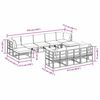vidaXL Havesofa Sæt 10 pcs Sort Aluminium