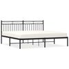vidaXL sengeramme med sengegavl 180x200 cm metal sort