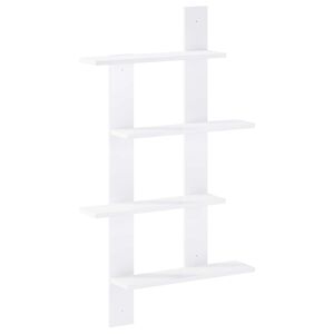 vidaXL V&aelig;ghylde Hvid 61 x 13,5 x 105 cm Konstrueret tr&aelig;