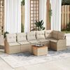vidaXL Havesofa S&aelig;t 7 pcs Beige Poly rattan