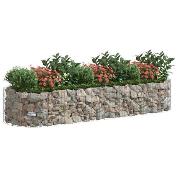 vidaXL gabion-højbed 300x100x50 cm galvaniseret jern