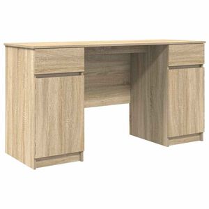 vidaXL Bord Sonoma-eg Konstrueret tr&aelig; 140 x 49 x 76 cm