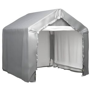 vidaXL opbevaringstelt 180x180 cm galvaniseret st&aring;l gr&aring;