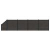 vidaXL Hegnss&aelig;t 5 stk. 792 x 186 cm WPC og Aluminium Sort
