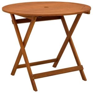 vidaXL Sammenklappeligt havebord Brun &Oslash; 90 x 75 cm