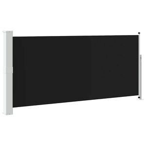 vidaXL sammenrullelig sidemarkise 140x314 cm sort