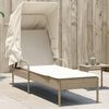 vidaXL loungesofa med baldakin polyrattan beige