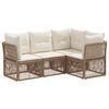 vidaXL Havesofa S&aelig;t 4 stk. 4-personers Beige polyrattan