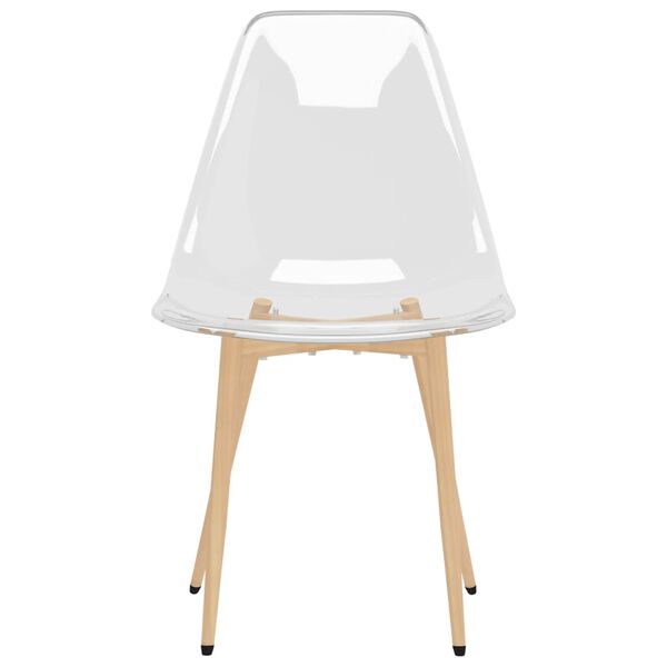 vidaXL spisebordsstole 4 stk. PET transparent