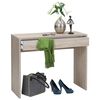 FMD skrivebord med bred skuffe 100 x 40 x 80 cm egetr&aelig;sfarve