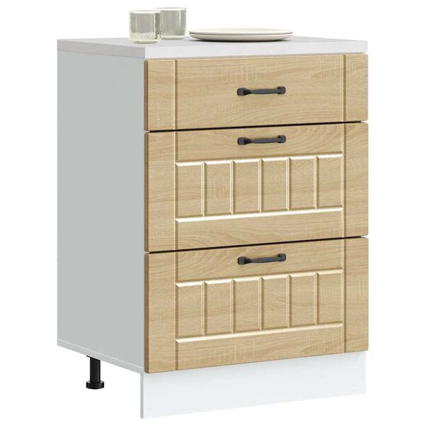 vidaXL k&oslash;kkenunderskab Lucca konstrueret tr&aelig; sonoma-eg