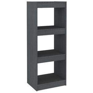 vidaXL bogskab/rumdeler 40x30x103,5 cm massivt fyrretr&aelig; gr&aring;
