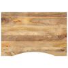 vidaXL bordplade med kurvet form 90x50x2,5 cm ru massivt mangotr&aelig;