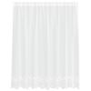 vidaXL Lace Gardin med gardiner Blomstret Hvid 140 x 200 cm Polyester