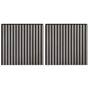 vidaXL akustiske vægpaneler 2 stk. med spalter 60,5x60 cm egefiner