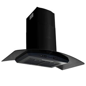 vidaXL v&aelig;gmonteret emh&aelig;tte rustfrit st&aring;l 756 m&sup3;/t. 90 cm sort