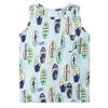 vidaXL Tanktop til b&oslash;rn str. 128 bl&aring;meleret