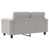 vidaXL 2-personers sofa 120 cm mikrofiberstof lysegr&aring;