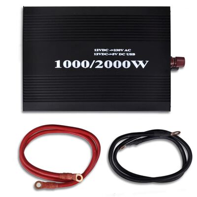 Spændingskonverter 1000-2000 W med USB