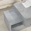 vidaXL Sofabord Beton Gr&aring; 105 x 50 x 32,5 cm Konstrueret tr&aelig;