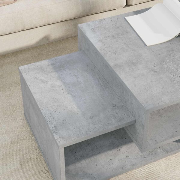 vidaXL Sofabord Beton Gr&aring; 105 x 50 x 32,5 cm Konstrueret tr&aelig;