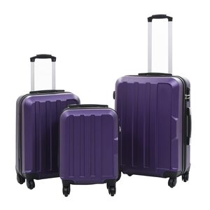 vidaXL kufferts&aelig;t i 3 dele hardcase ABS lilla