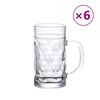 vidaXL &oslash;lglas 6 stk. med h&aring;ndtag 500 ml