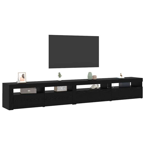 vidaXL TV-m&oslash;bels&aelig;t 3 pcs Sort eg 270 x 35 x 40 cm Konstrueret tr&aelig;