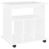 vidaXL rulleskab 60x45x60 cm konstrueret tr&aelig; hvid