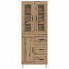 vidaXL Highboard Artisan Egetr&aelig; 69,5 x 34 x 90 cm Konstrueret tr&aelig;