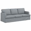 vidaXL Sofa 2 pcs Lysegr&aring; 144 x 80 x 85 cm Stof