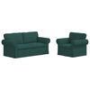 vidaXL Sofa 2 pcs M&oslash;rkegr&oslash;n 175 x 82 x 80 cm Stof