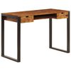 vidaXL skrivebord massivt akacietr&aelig; og st&aring;l 110 x 55 x 78 cm