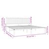 vidaXL sengeramme med sengegavl 183x213 cm metal sort