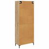 vidaXL Highboard Artisan Egetræ 69,5 x 34 x 180 cm Konstrueret træ