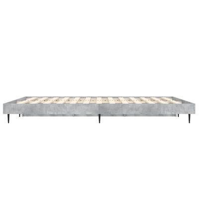 vidaXL sengestel 120x190 cm konstrueret træ betongrå