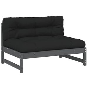 vidaXL midtermodul til sofa 120x80 cm massivt fyrretr&aelig; gr&aring;