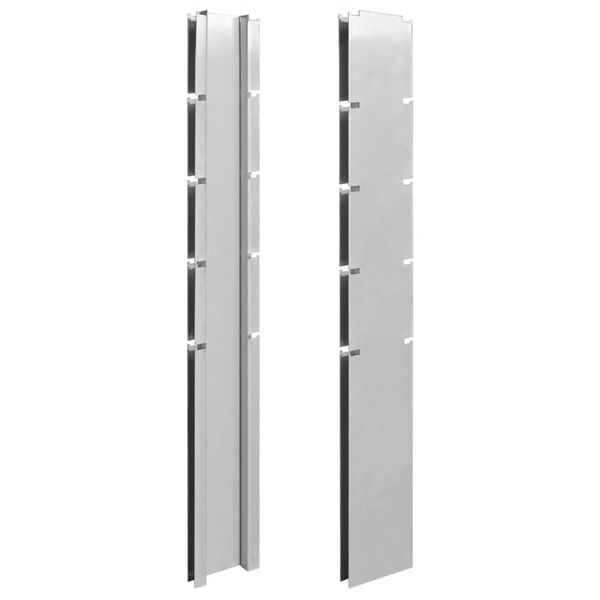 vidaXL hegnsp&aelig;le 20 stk. 140 cm galvaniseret st&aring;l s&oslash;lvfarvet