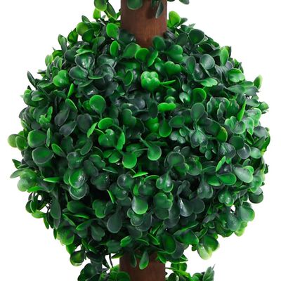 vidaXL kunstig buksbom med krukke 90 cm kugleformet grøn