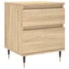 vidaXL sengebord 40x35x50 cm konstrueret tr&aelig; sonoma-eg