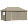 vidaXL Party Tent Gr&aring;brun 292 x 580 x 315 cm Oxford stof
